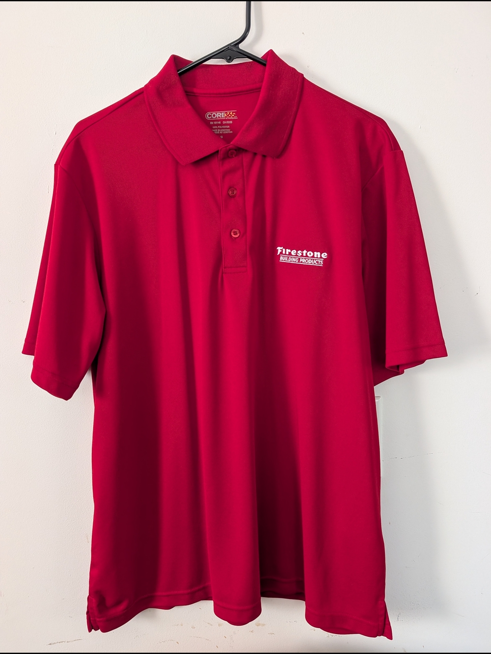 Men's Firestone Building Products Uniform Red Polo Shirt